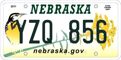 NE license plate YZQ856