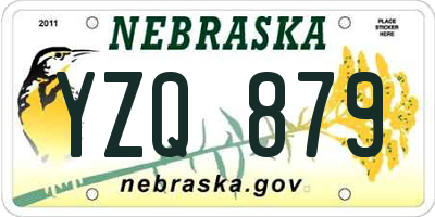 NE license plate YZQ879