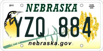 NE license plate YZQ884
