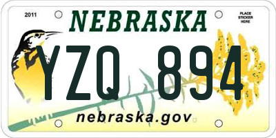 NE license plate YZQ894