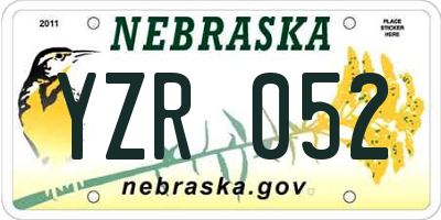 NE license plate YZR052
