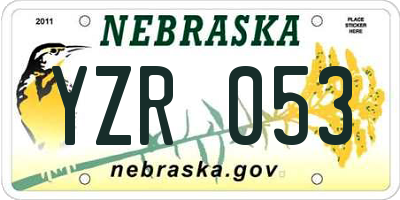 NE license plate YZR053