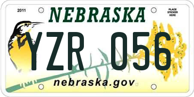 NE license plate YZR056