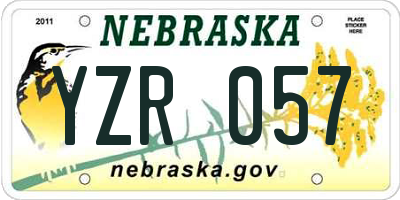 NE license plate YZR057