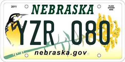 NE license plate YZR080