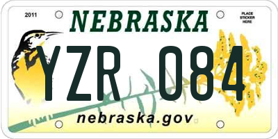 NE license plate YZR084