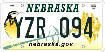 NE license plate YZR094