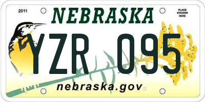 NE license plate YZR095