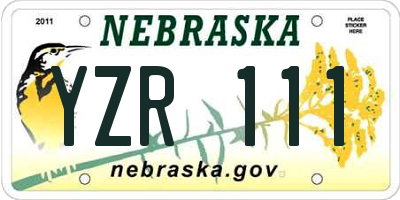 NE license plate YZR111