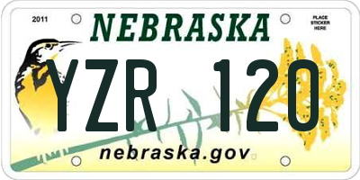 NE license plate YZR120