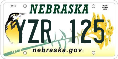 NE license plate YZR125