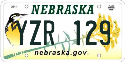 NE license plate YZR129