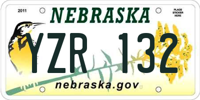 NE license plate YZR132