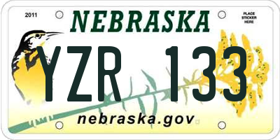 NE license plate YZR133