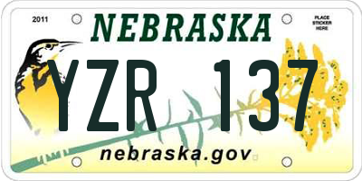 NE license plate YZR137