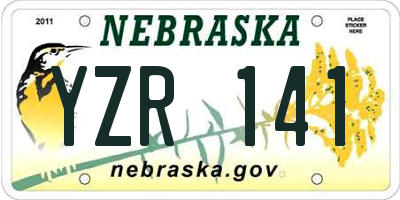 NE license plate YZR141