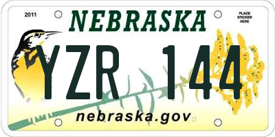 NE license plate YZR144
