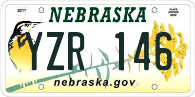 NE license plate YZR146