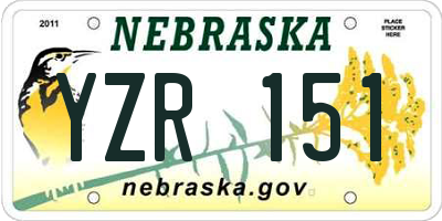 NE license plate YZR151