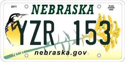 NE license plate YZR153