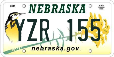 NE license plate YZR155