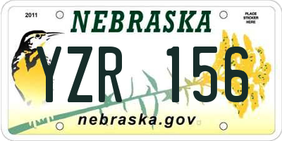 NE license plate YZR156