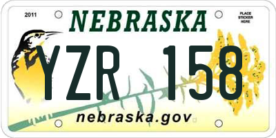NE license plate YZR158