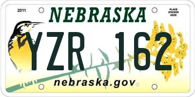 NE license plate YZR162