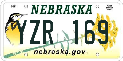 NE license plate YZR169