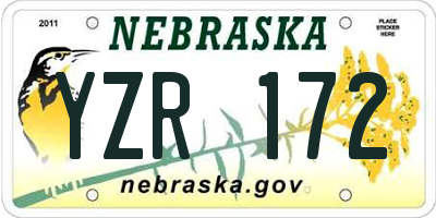 NE license plate YZR172
