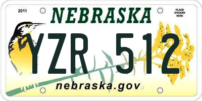NE license plate YZR512