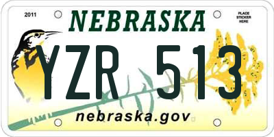 NE license plate YZR513