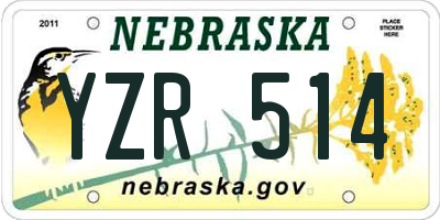 NE license plate YZR514