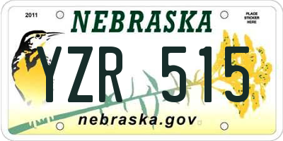 NE license plate YZR515