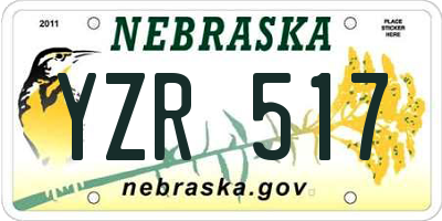 NE license plate YZR517