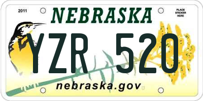 NE license plate YZR520