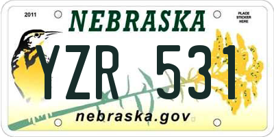 NE license plate YZR531