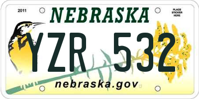 NE license plate YZR532