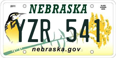 NE license plate YZR541