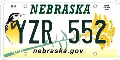 NE license plate YZR552