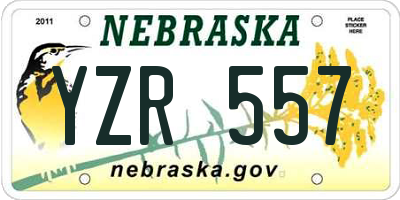 NE license plate YZR557