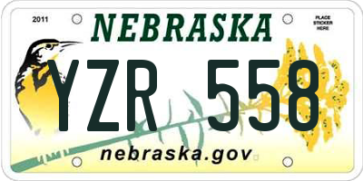 NE license plate YZR558