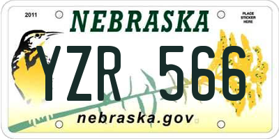 NE license plate YZR566