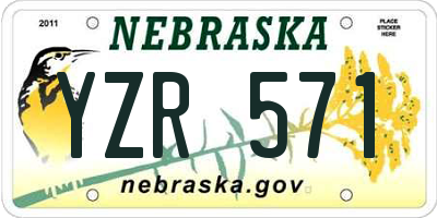NE license plate YZR571