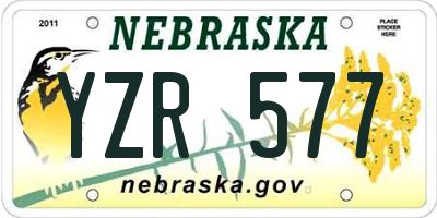 NE license plate YZR577