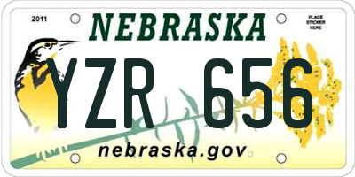 NE license plate YZR656