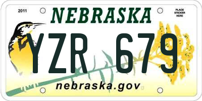 NE license plate YZR679