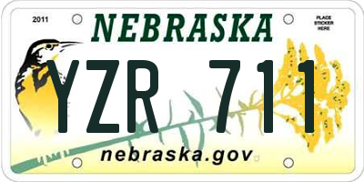 NE license plate YZR711