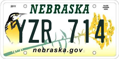 NE license plate YZR714