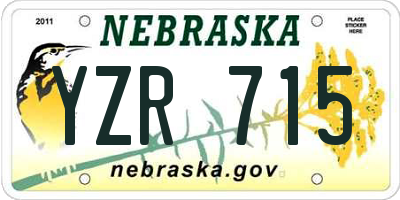 NE license plate YZR715